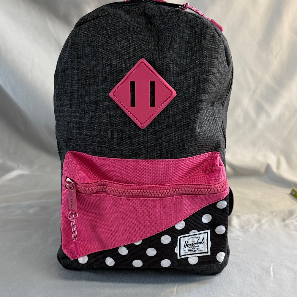 Herschel Supply Company Kids Backpack - Pink and Black Polka Dot